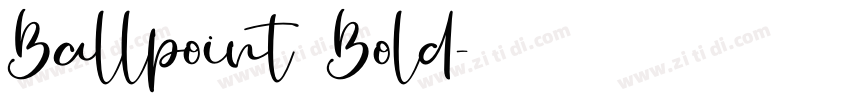Ballpoint Bold字体转换